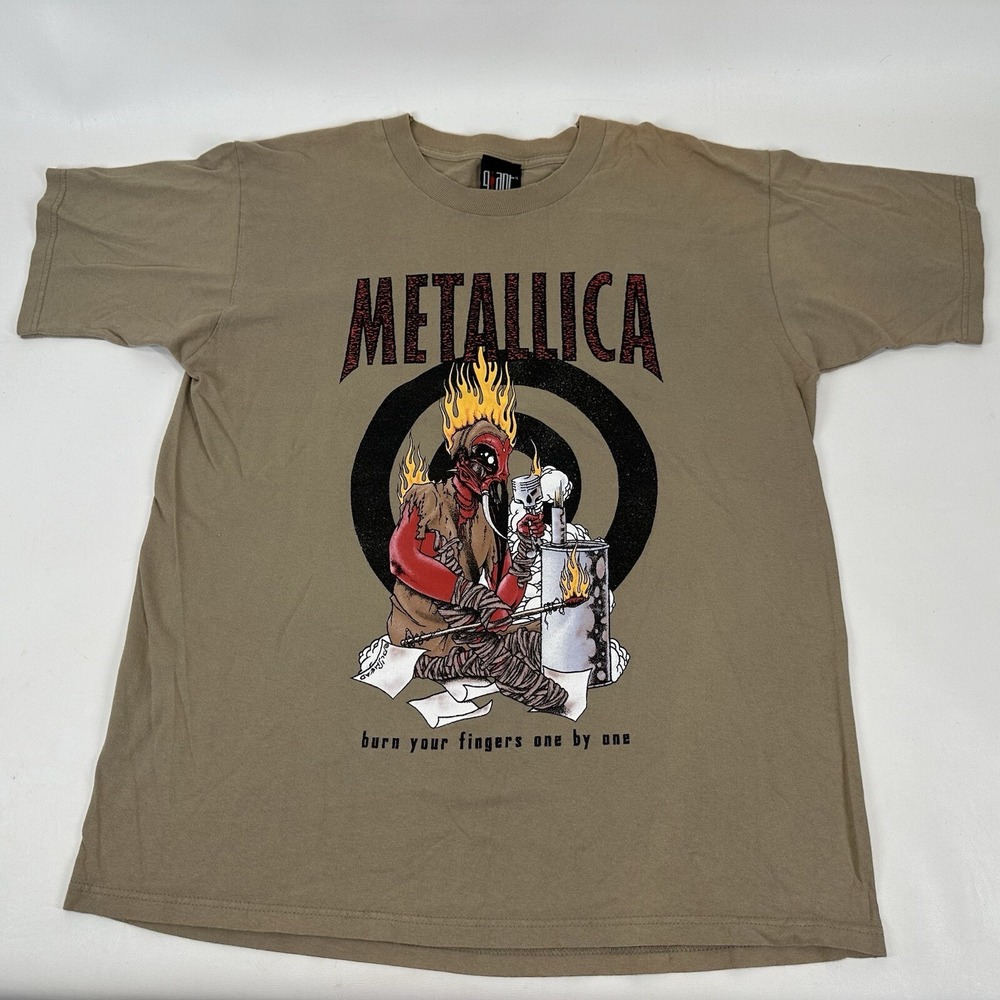 Metallica Burn Your Fingers where the Wild Things Are XL Single Stitch‎ Pushead
